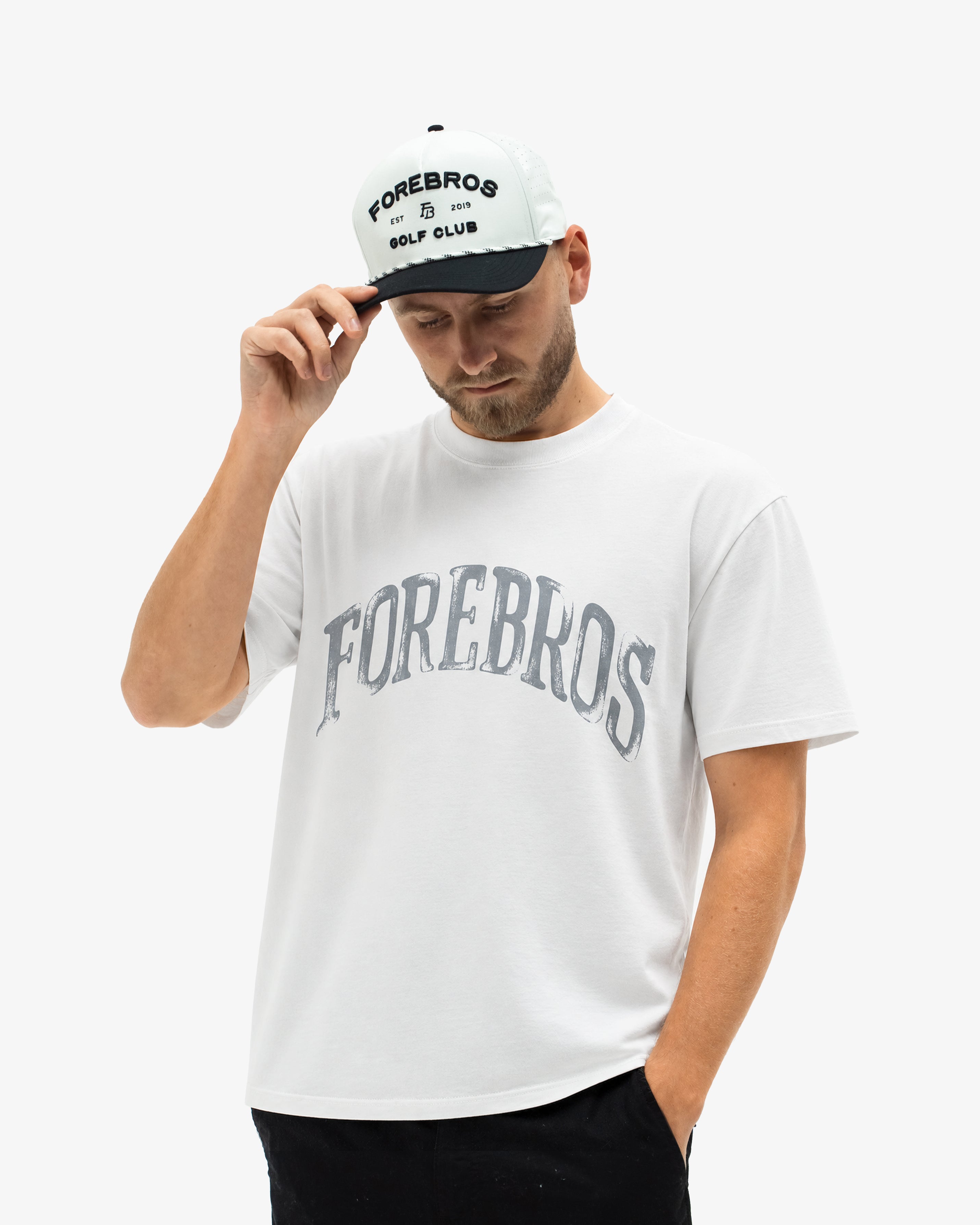 Aged Arc Tee 'White'