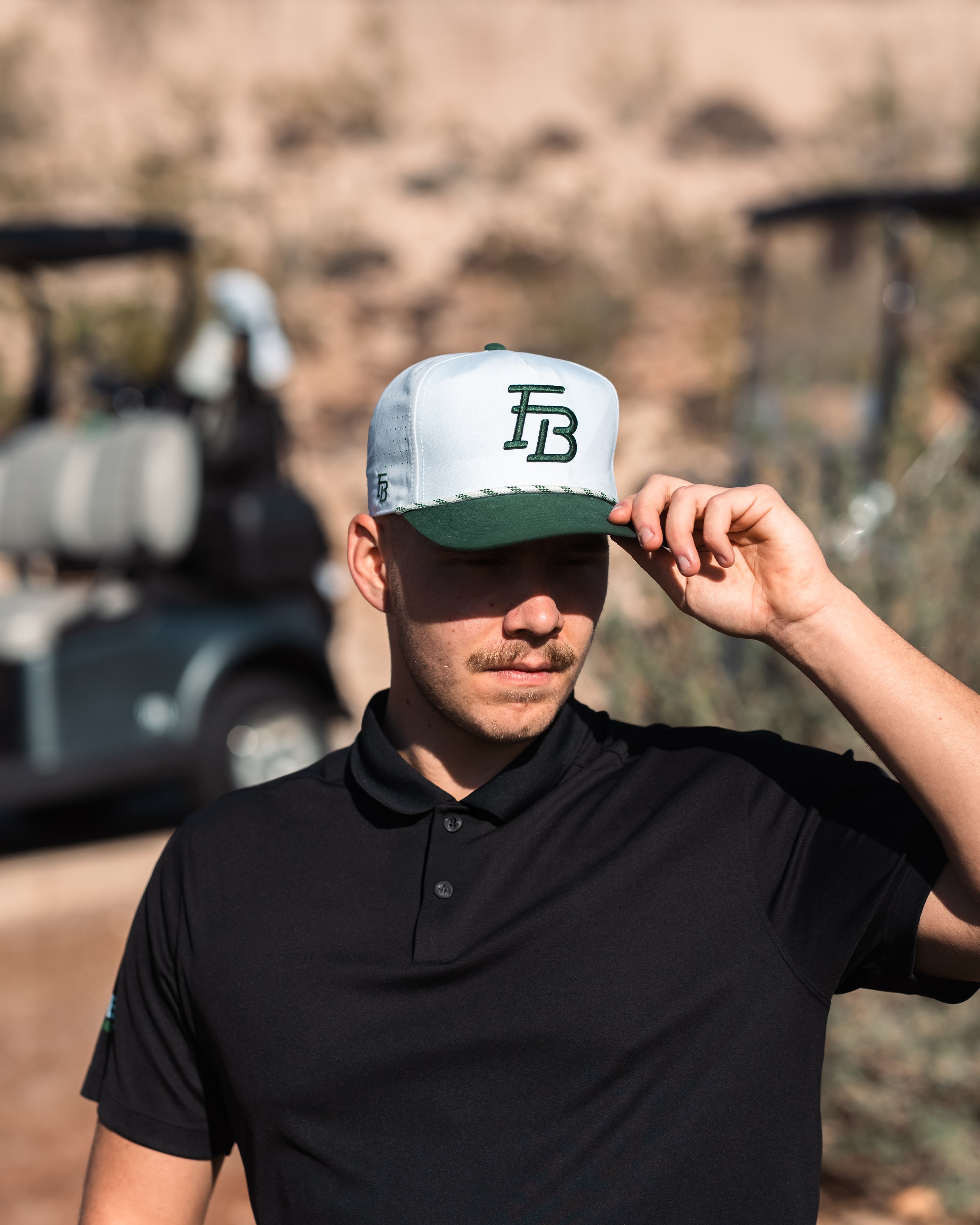 FB Rope Cap 'White/Green'