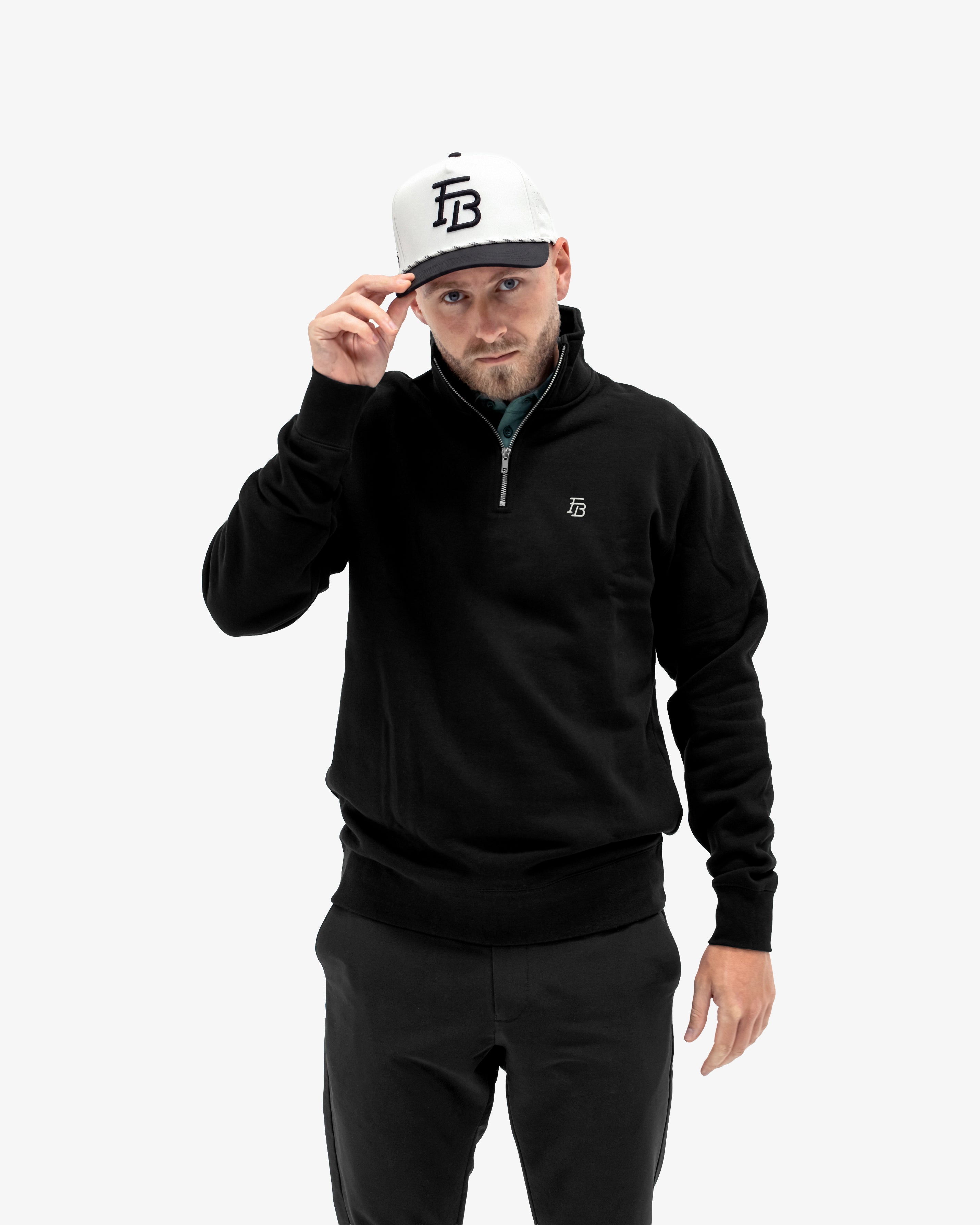 FB Half Zip 'Black'