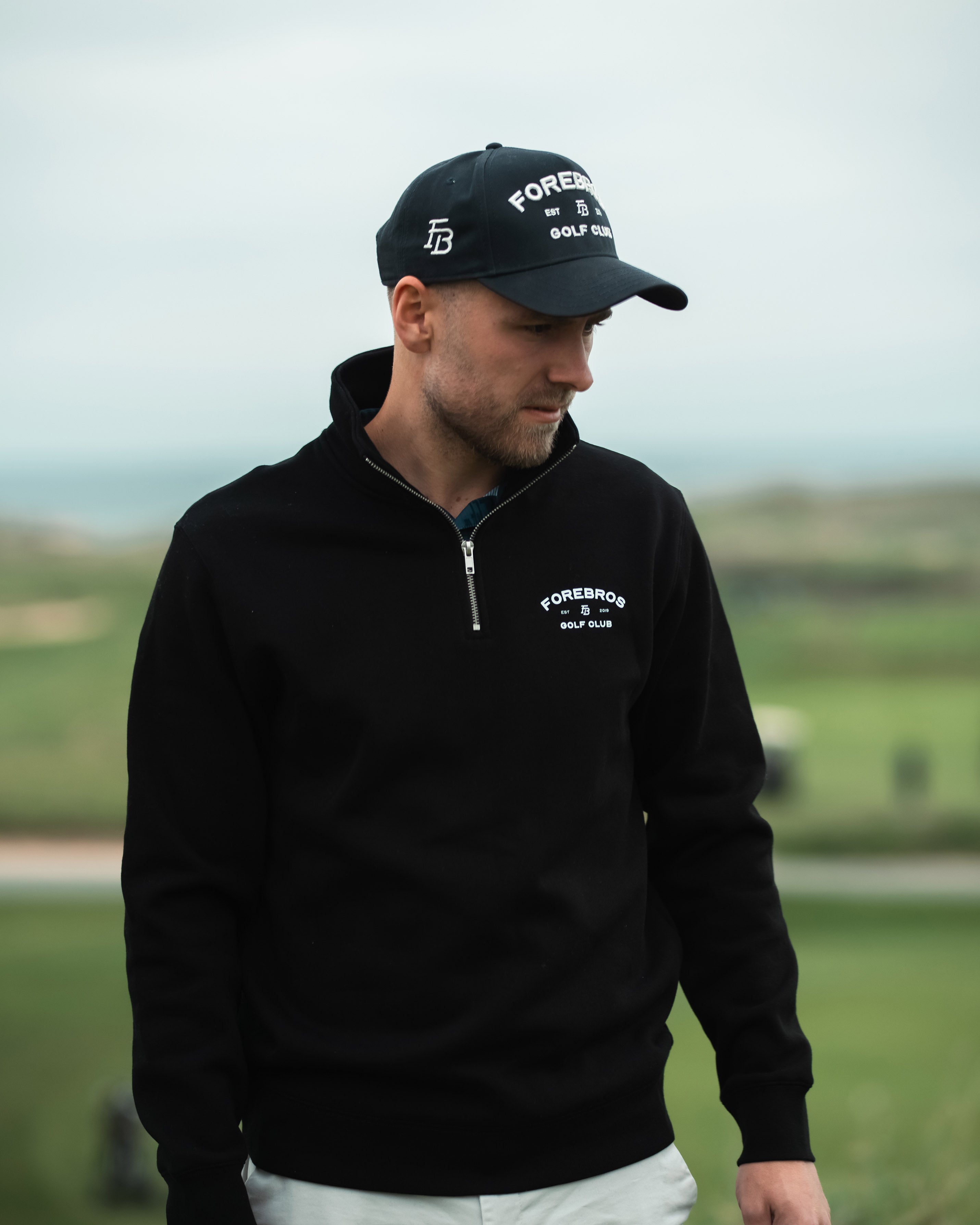 Club Half Zip 'Black'