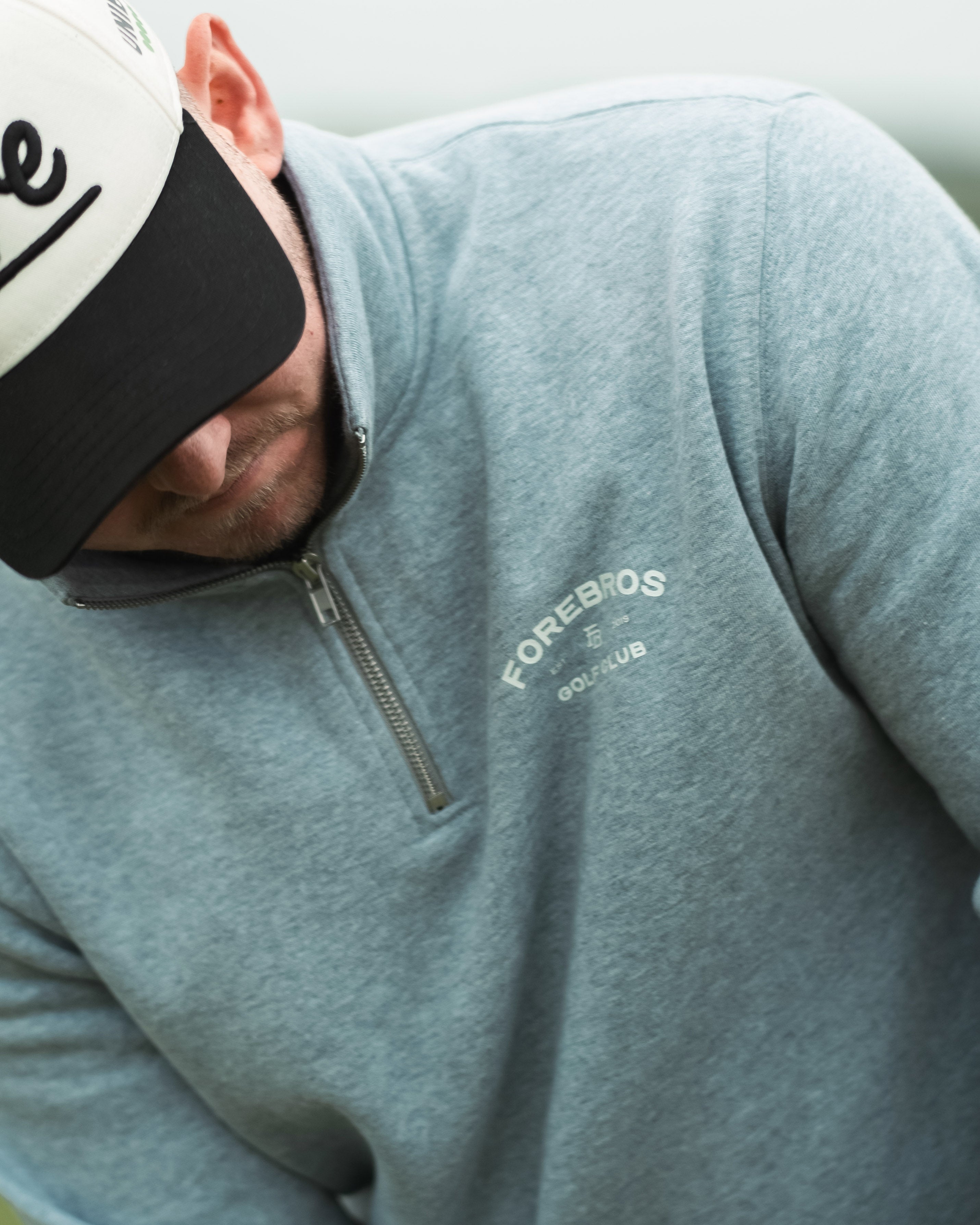 Club Half Zip 'Heather Grey'