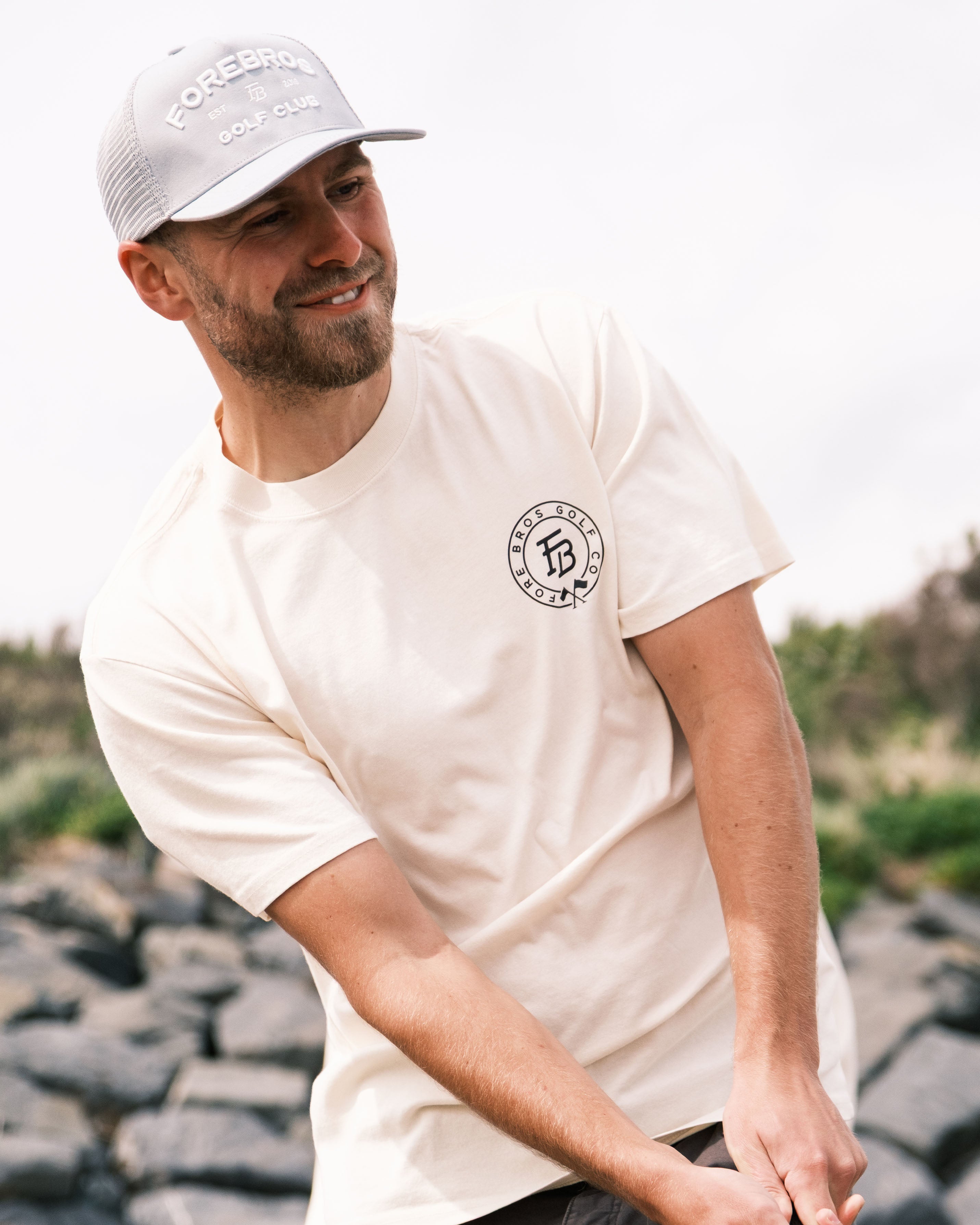 Crest Tee 'Cream'