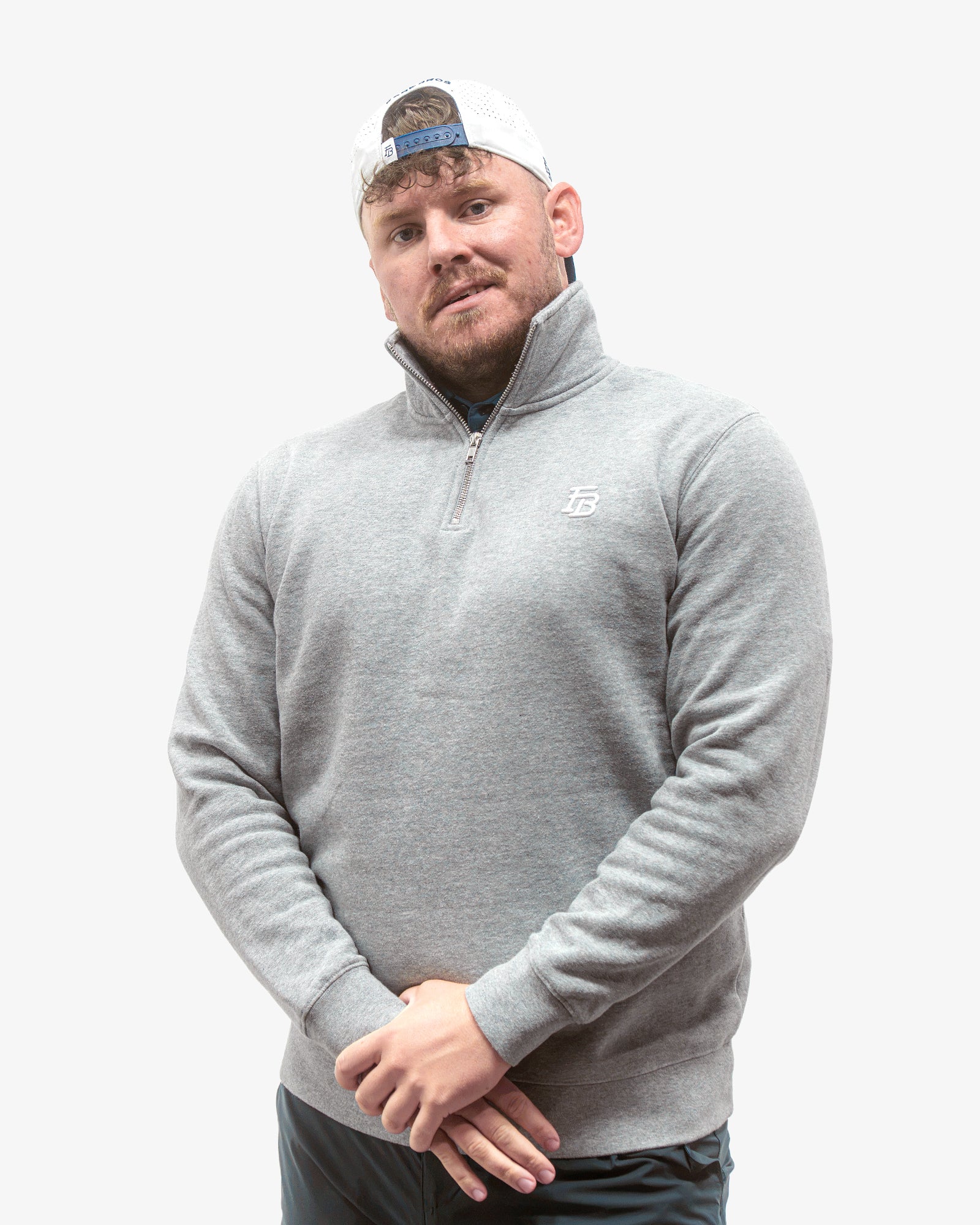 FB Half Zip ‘Heather Grey’