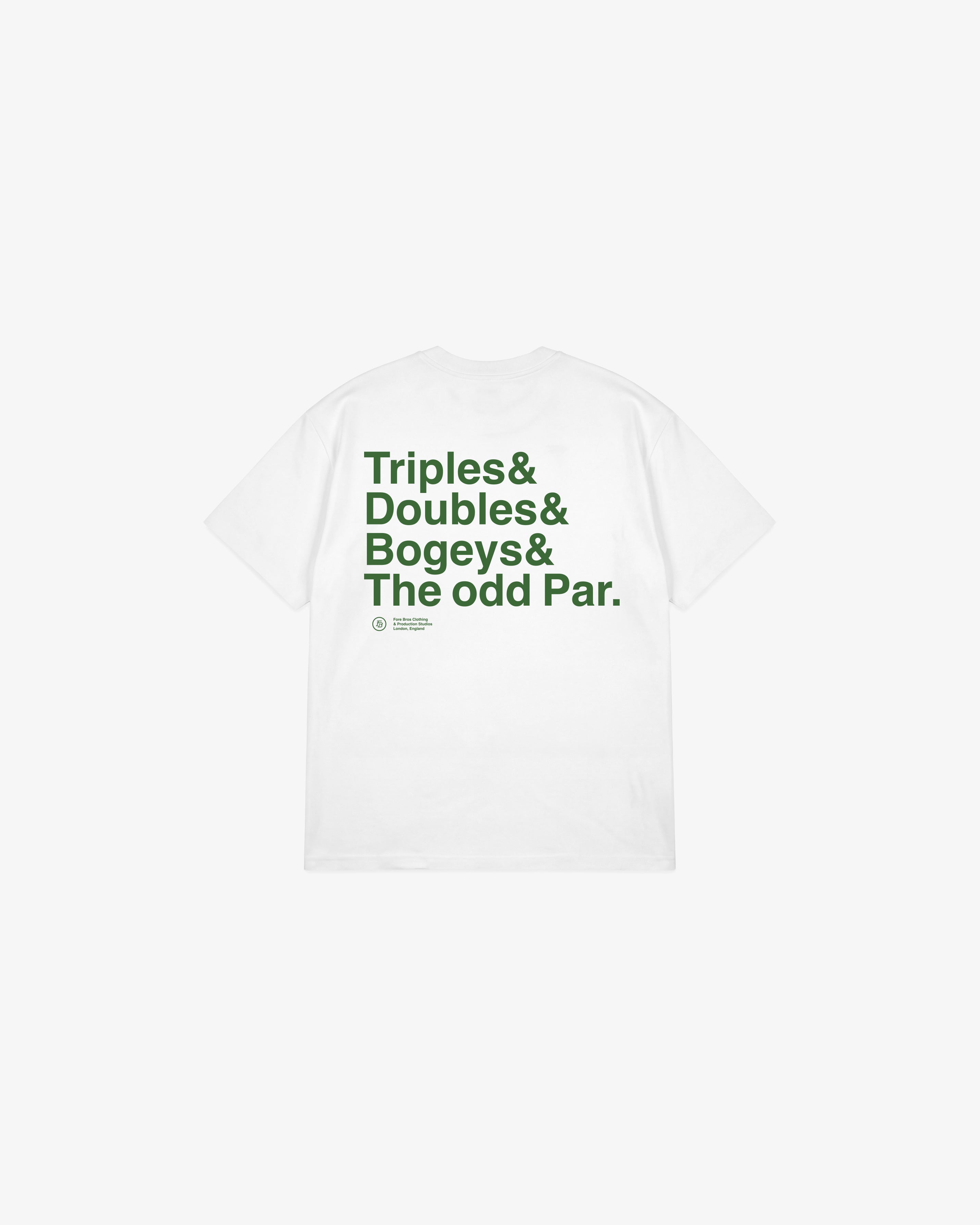 Triples & Doubles Tee 'White'