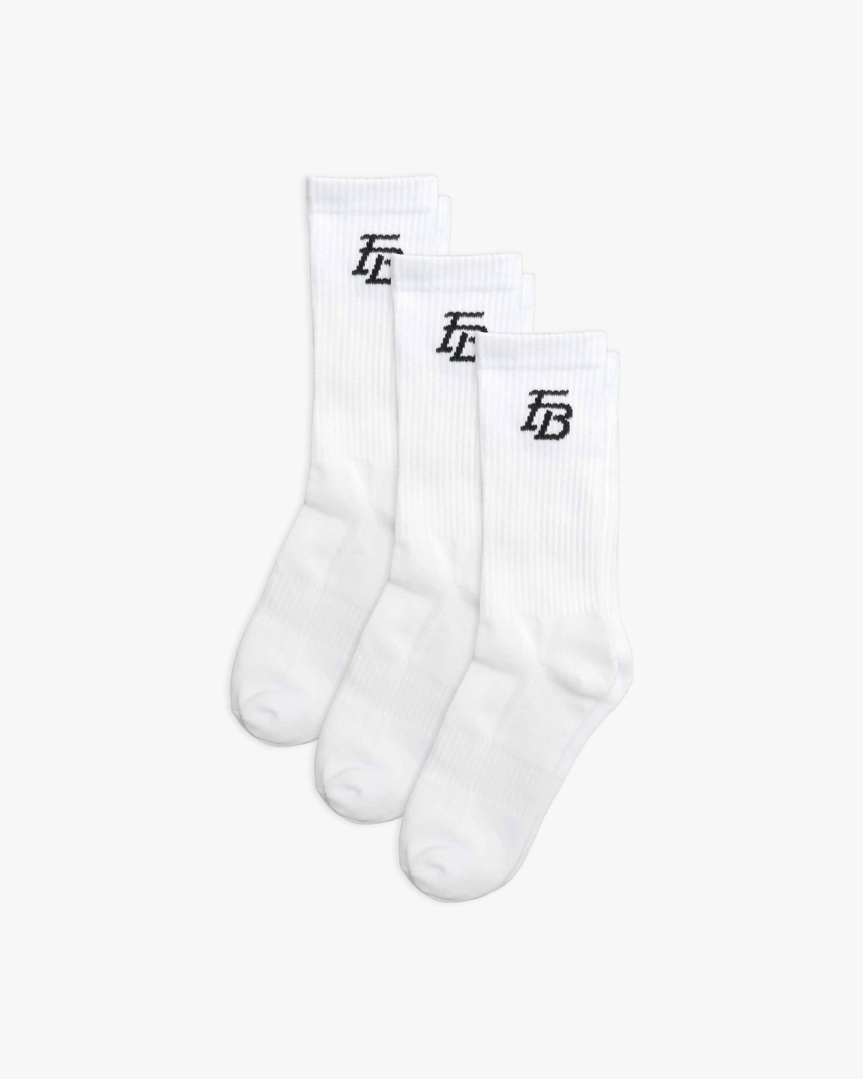 FB Socks 'White/Black' (3 Pack)