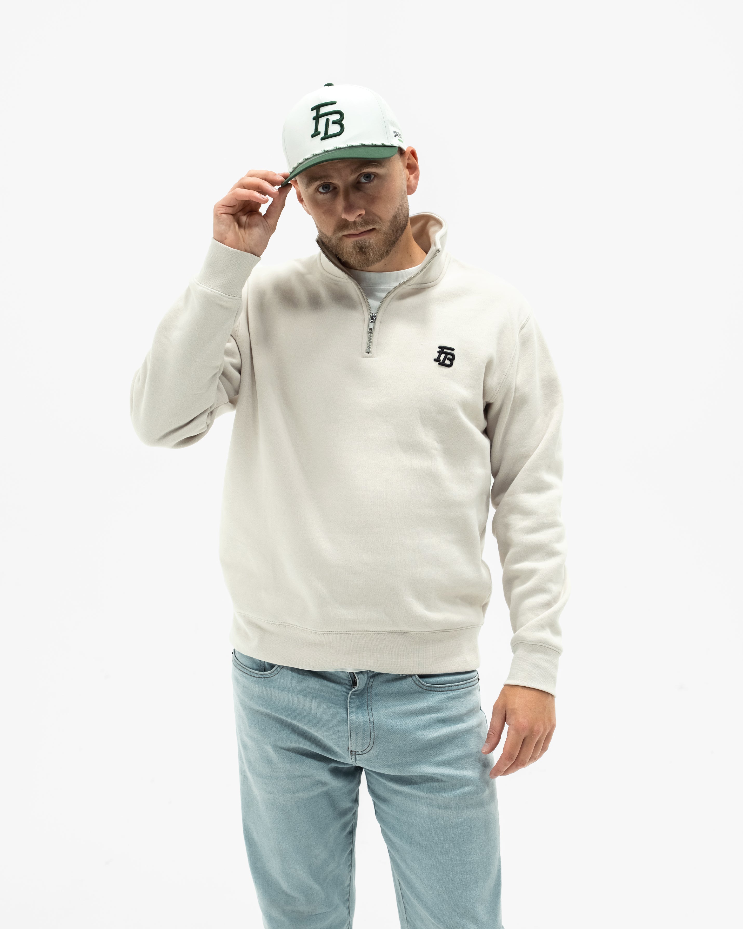 FB Half Zip 'Off-White'