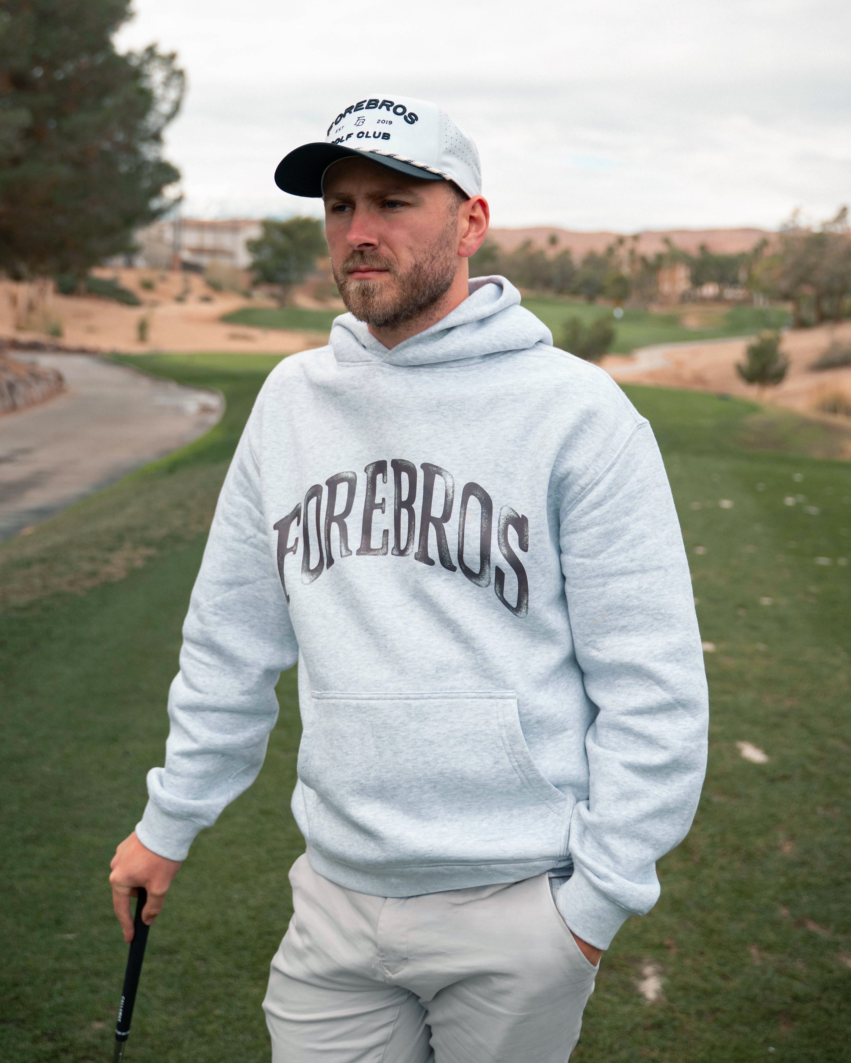 Aged Arc Hoodie 'White Heather'