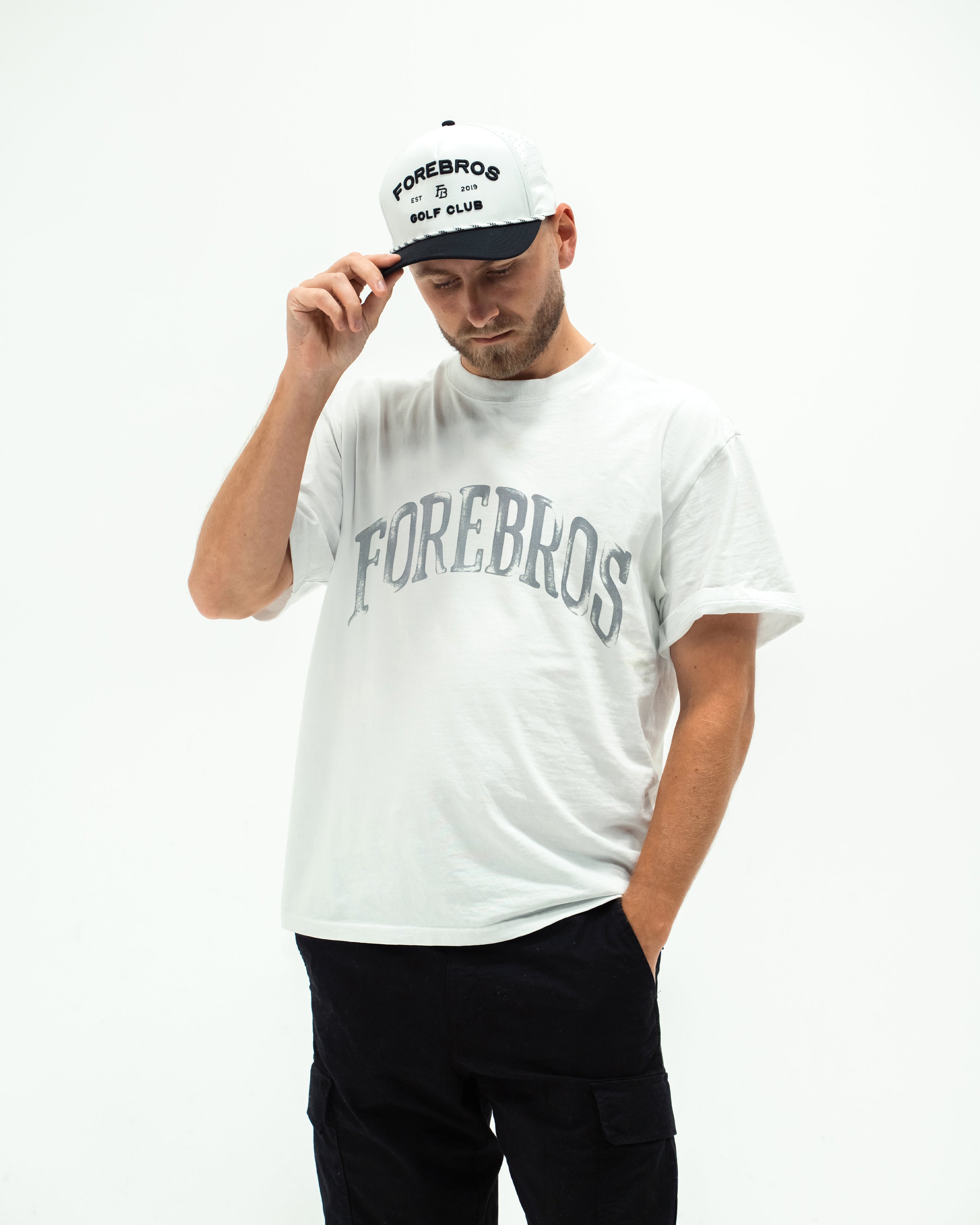 Aged Arc Tee 'White'