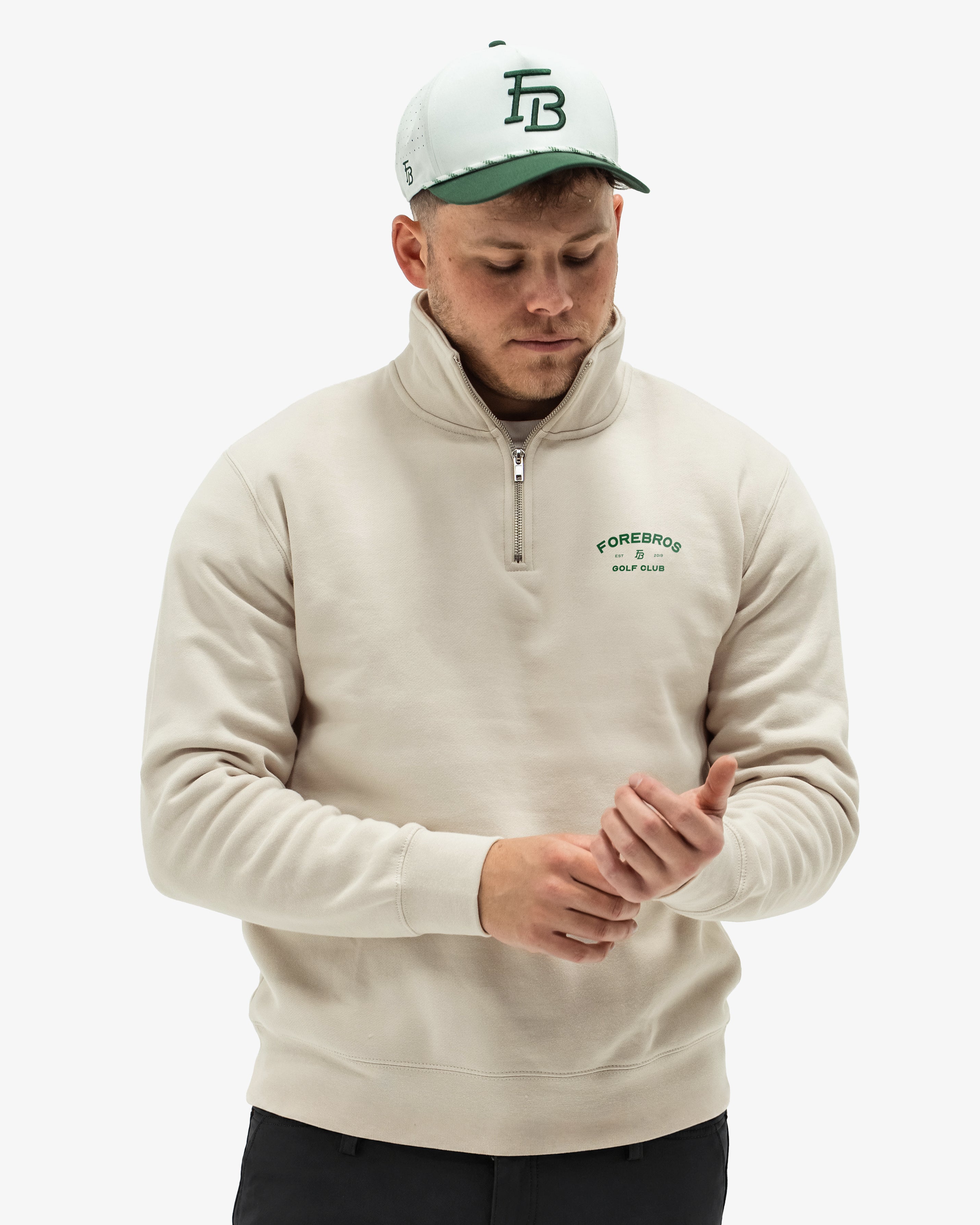 Club Half Zip 'Cream'