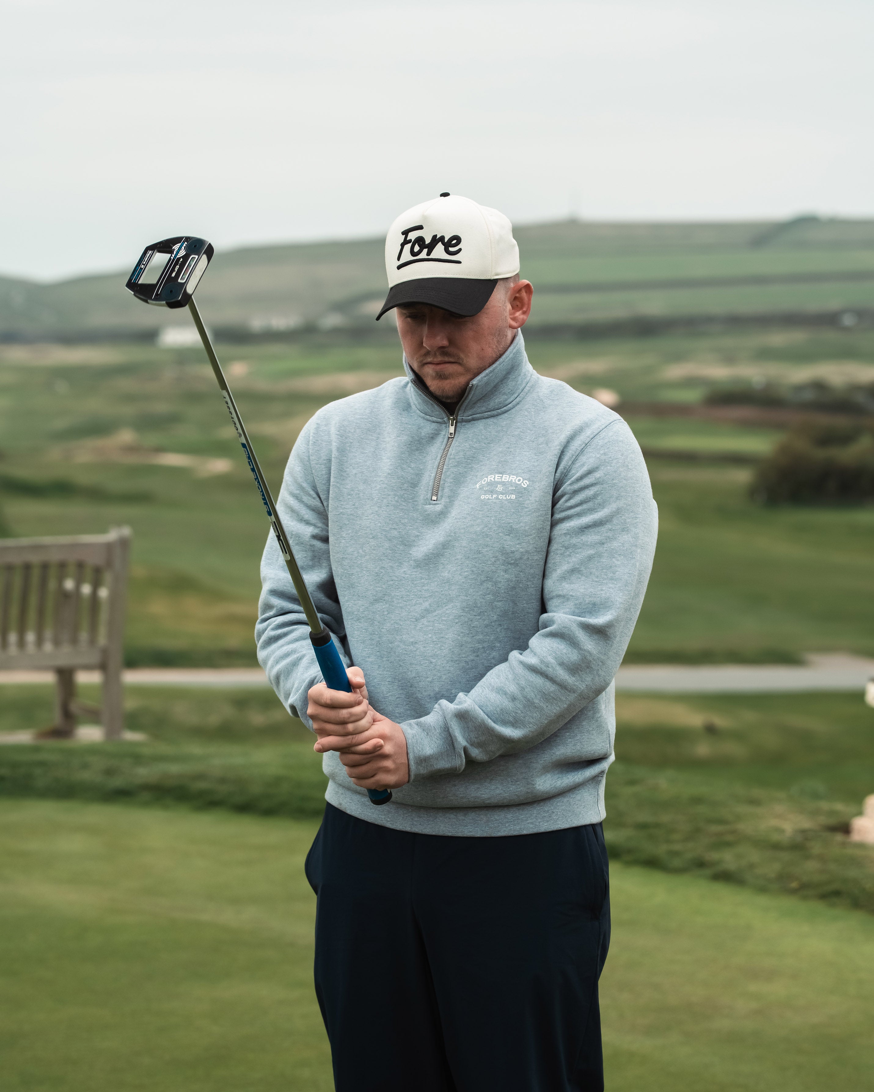 Club Half Zip 'Heather Grey'