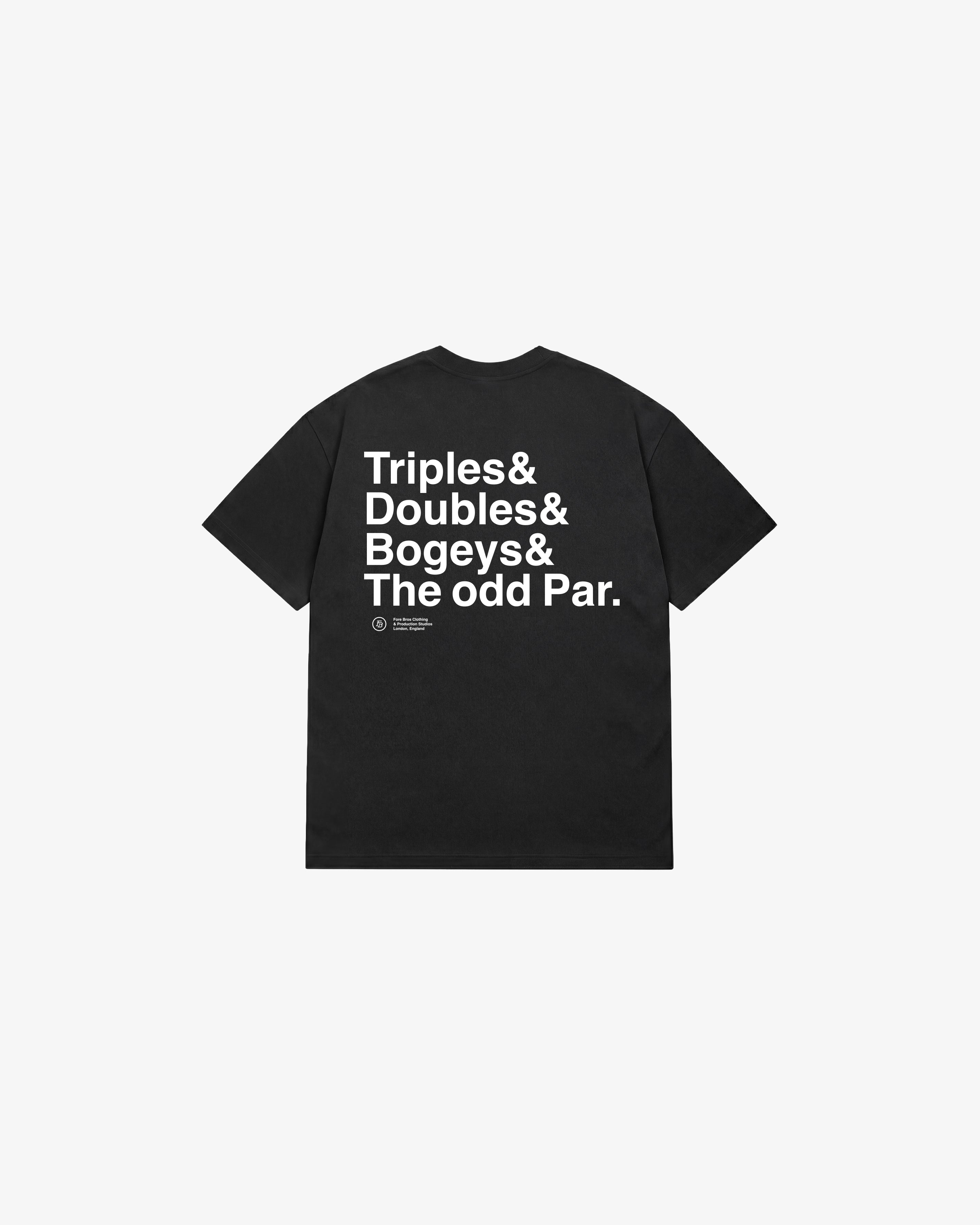 Triples & Doubles Tee 'Black'