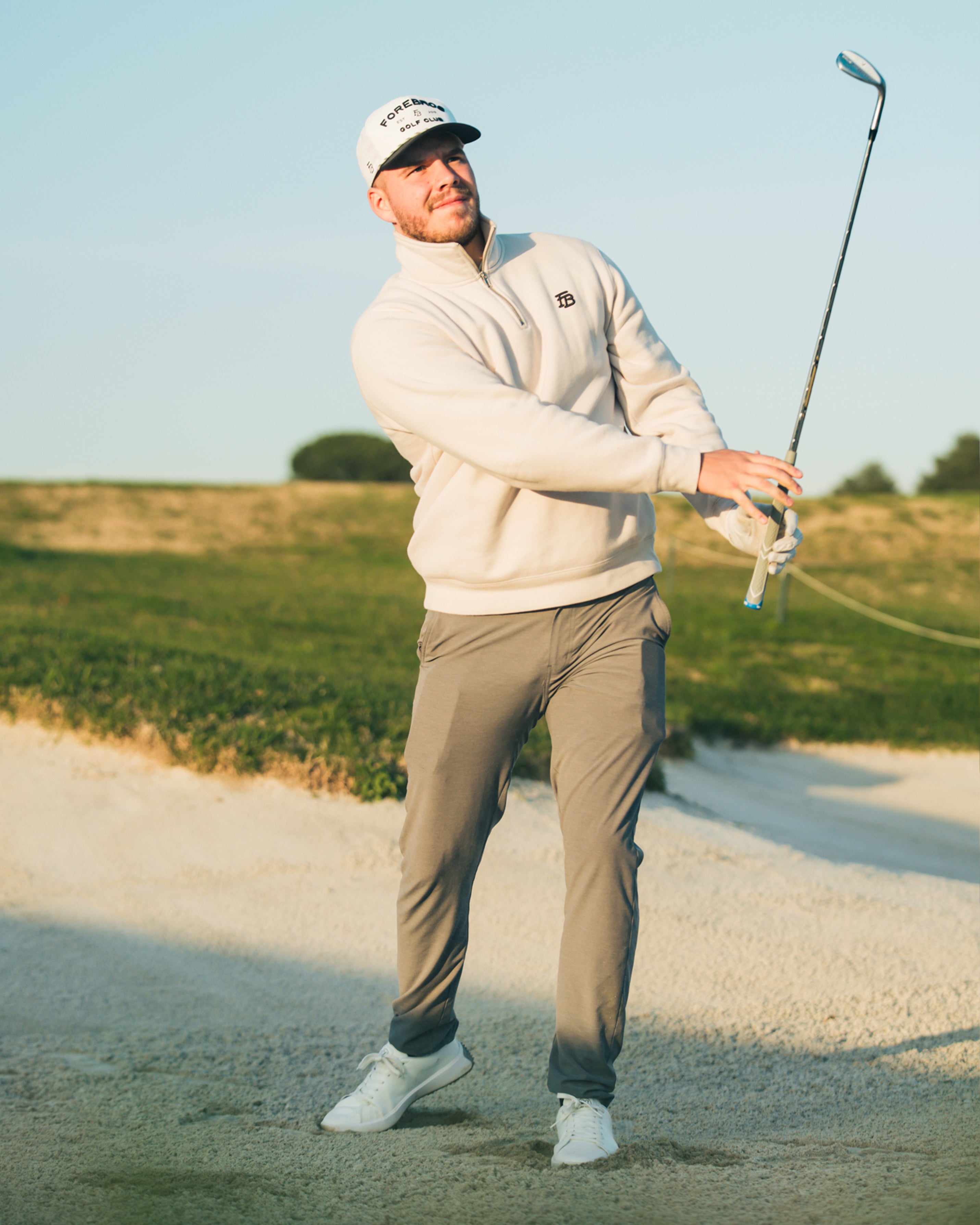 FB Half Zip 'Off-White'