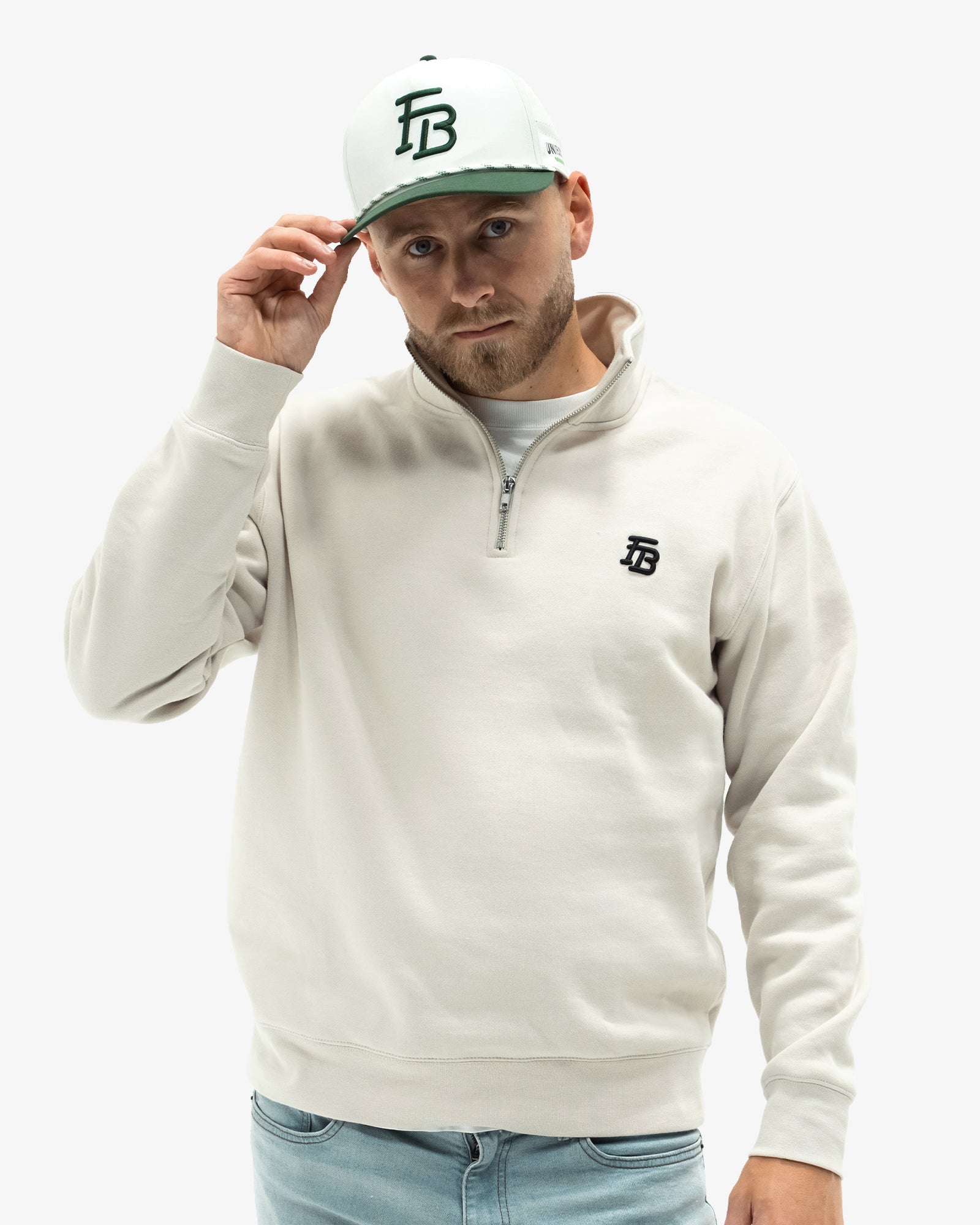 FB Half Zip 'Off-White'